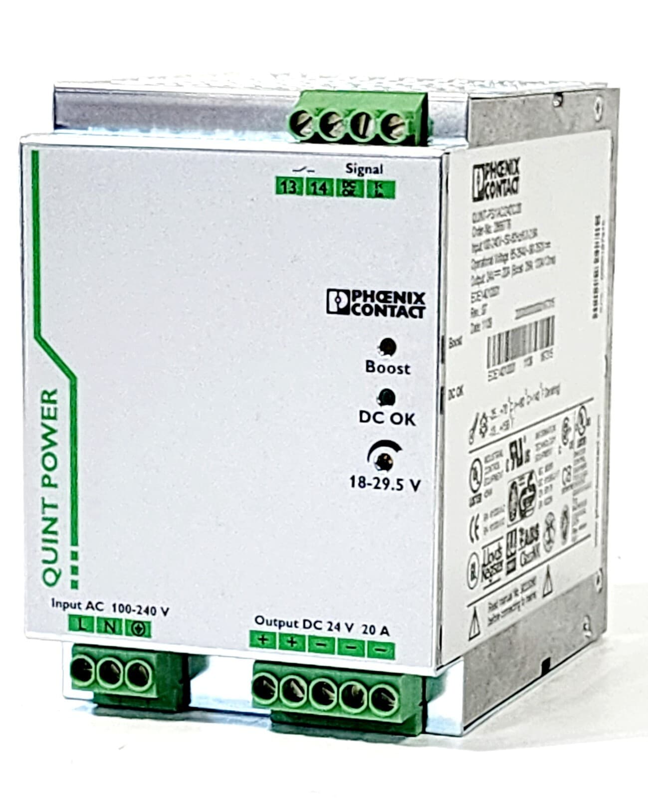 Phoenix Contact Quint - PS/1AC/24DC/20 - Input 100-240V/6.0-2.6A